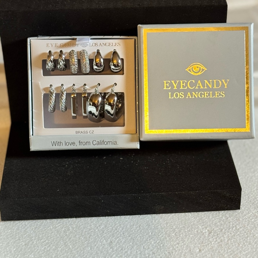 Eye Candy Los Angeles Silver  Earrings 6 pair collection